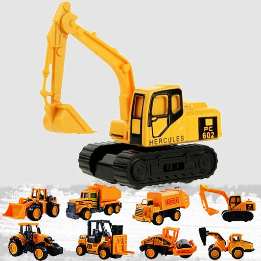Simulation Engineering Car Toy Excavator Model Tractor Toys Boys Children Kids Truck Vehicles Forklift Machine Birthday Gift
