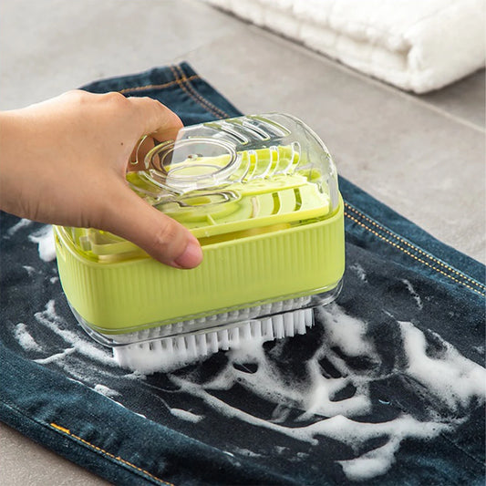 Washing Foaming Soap Storage Case Soap Bubble Box with Brush Head Detachable Roller Design Kitchen Dish Plate Daily Use